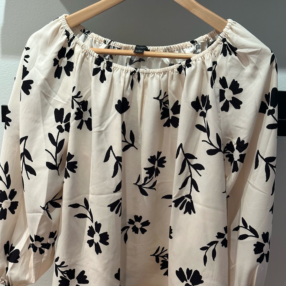 Floral Square Neck Tie Waist Blouse